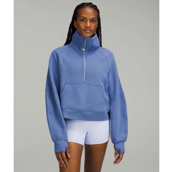 Lululemon Scuba Oversized Funnel Neck Half-Zip in Water Drop Size M/L - Picture 1 of 10